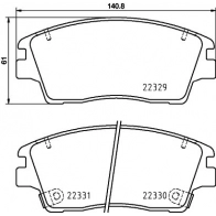 Тормозные колодки дисковые, комплект DON PCP1892 R BATF Hyundai Tucson (TL) 2 Кроссовер 1.6 T GDi 177 л.с. 2015 – 2025