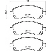 Тормозные колодки дисковые, комплект DON Subaru Impreza (GC) 1 Седан 1.5 95 л.с. 1994 – 1998 PCP1943 OMK3YW 8