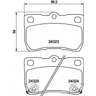 Тормозные колодки дисковые, комплект DON Toyota Crown BHR VNZR PCP1959