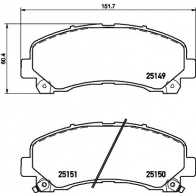 Тормозные колодки дисковые, комплект DON 1441006540 PCP1980 L BUWB9F