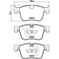Тормозные колодки дисковые, комплект DON Citroen C4 3 (3D, EMP2) Минивэн 1.2 PureTech 110 110 л.с. 2018 – 2025 R1GU 3 PCP1997
