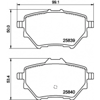 Тормозные колодки дисковые, комплект DON PCP1999 JR K6M Opel Grandland X (EMP2) 1 Кроссовер 1.6 Turbo 150 л.с. 2019 – 2025