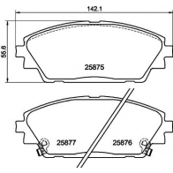 Тормозные колодки дисковые, комплект DON H 71NX Mazda CX-3 (DM) 2 Кроссовер SKYACTIV-G M Hybrid AWD (DMEW, FW) 150 л.с. 2020 – 2024 PCP2001