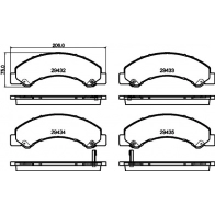 Тормозные колодки дисковые, комплект DON 8DJ3R3 P 1439893666 PCP2014