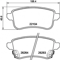 Тормозные колодки дисковые, комплект DON PCP2016 Renault Zoe 1 (BFM) 2012 – 2020 0I NCMTY