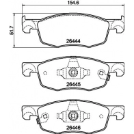 Тормозные колодки дисковые, комплект DON PCP2046 A 8T2GU Toyota