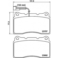 Тормозные колодки дисковые, комплект DON 1441006582 PCP2098 QVN 2L
