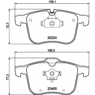 Тормозные колодки дисковые, комплект DON Opel Vectra (C) 3 Универсал 3.0 V6 CDTI (F35) 184 л.с. 2005 – 2008 PCP2127 LGSQ94 Q