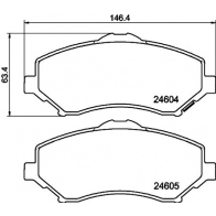 Тормозные колодки дисковые, комплект DON OXU2 U Jeep Cherokee (KK) 4 Внедорожник 2.8 CRD 4x4 177 л.с. 2008 – 2025 PCP2132