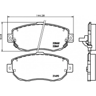 Тормозные колодки дисковые, комплект DON PCP2188 WV7M M 1441006665