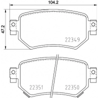 Тормозные колодки дисковые, комплект DON PCP2194 BG7O GT6 1441006671