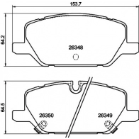 Тормозные колодки дисковые, комплект DON Opel Insignia (B) 2 Хэтчбек 2.0 CDTi 4x4 (68) 170 л.с. 2017 – 2025 PCP2291 L7 NUN