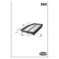 Воздушный фильтр DRIVE PLUS dp1110100184 ZF0 OVAL 4384611 - Изображение 1