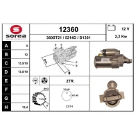 Стартер EAI 12360 TTY F8 Ford Transit Custom 1 (V362) 2012 – 2020