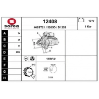 Стартер EAI Toyota Aygo (AB40) 2 Хэтчбек 1.0 VVTi (KGB40) 72 л.с. 2018 – 2025 A D66UN 12408