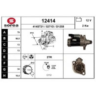 Стартер EAI Volkswagen Caddy Alltrack (SAA) 1 Фургон 1.2 TSI 84 л.с. 2015 – 2024 12414 AE EW5O