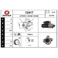 Стартер EAI 12417 Porsche Cayenne UOXX K6