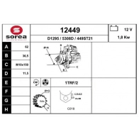 Стартер EAI B 9EXD 12449 Land Rover Range Rover Sport 1 (L320) Внедорожник 4.2 4x4 390 л.с. 2005 – 2013