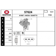 Генератор EAI 57624 Mazda 5 (CW) 3 Минивэн 2.0 150 л.с. 2010 – 2024 X OYHBO