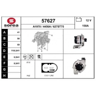 Генератор EAI J46LVE 0 Ford Focus 3 (CB8) Хэтчбек 2.0 150 л.с. 2013 – 2024 57627