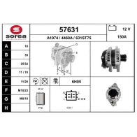 Генератор EAI Lexus IS (XE20) 2 Седан 2.5 250 AWD (GSE25) 208 л.с. 2005 – 2013 57631 4 LF32