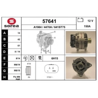 Генератор EAI Renault Megane (BM, CM) 2 Хэтчбек 1.6 16V (BM0C. CM0C) 113 л.с. 2002 – 2008 57641 9HWIY9 0
