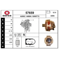 Генератор EAI 7C41 RST 57659 Mercedes S-Class (W221) 3 Седан 3.0 S 320 CDI 4 matic (2280. 2280) 211 л.с. 2005 – 2013