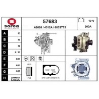 Генератор EAI 3NQ 4Z4K 57683 Mercedes E-Class (W211) 3 Седан 2.1 E 220 CDI 163 л.с. 2003 – 2008