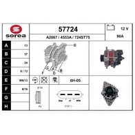 Генератор EAI 57724 Hyundai i30 (FD) 1 Хэтчбек 2.0 143 л.с. 2007 – 2011 3B O0ZF