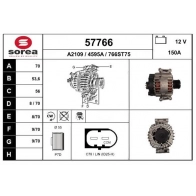 Генератор EAI 57766 M0Q 9UN Mercedes C-Class (S204) 3 Универсал 1.8 C 200 Kompressor (2041) 184 л.с. 2007 – 2014