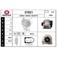 Генератор EAI X931 0 Volkswagen Touareg (7LA, 7L6, 7L7) 1 Внедорожник 3.0 V6 TDI 240 л.с. 2007 – 2010 57821