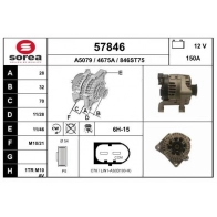 Генератор EAI Toyota Auris (E180) 2 Универсал 1.6 D4 D (WWE185) 112 л.с. 2015 – 2024 TB2A DI 57846