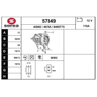 Генератор EAI 23M0H QR Hyundai H1 Starex (A1) 1 Минивэн 2.5 TD 4WD 101 л.с. 2001 – 2004 57849