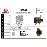 Генератор EAI RZ80D D Fiat Ducato (290) 4 2014 – 2020 57864