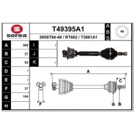 Приводной вал EAI Renault Clio (BB, CB) 2 Хэтчбек 3.0 V6 Sport (CB1A) 226 л.с. 2000 – 2002 T49395A1 UK9C0E 6