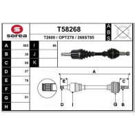 Приводной вал EAI Opel Zafira T58268 N FUSEX