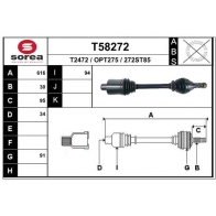 Приводной вал EAI T58272 Opel Vectra (C) 3 Седан 1.9 CDTI (F69) 100 л.с. 2005 – 2008 26T F4M2