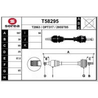 Приводной вал EAI Opel Astra (J) 4 Седан 1.7 CDTI (69) 131 л.с. 2012 – 2015 D8UU2 ZG T58295