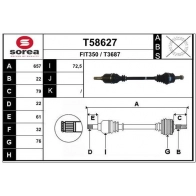 Приводной вал EAI YQR ORWU Fiat Stilo (192) 1 Хэтчбек T58627