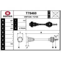 Приводной вал EAI Volkswagen Touareg (7L) 1 2002 – 2010 I0K QIC T78460