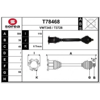 Приводной вал EAI T78468 8ND8 WD 1441010095