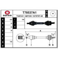 Приводной вал EAI Land Rover Range Rover 3 (L322) 2002 – 2012 D2 KPJ T78537A1