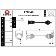 Приводной вал EAI Audi A8 (D3) 2 Седан 4.2 Fsi Quattro 350 л.с. 2006 – 2010 CSO MAR3 T78646