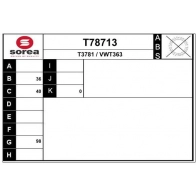 Приводной вал EAI O YETI T78713 Seat Alhambra (7N) 2 2010 – 2020