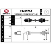 Приводной вал EAI T97012A1 Hyundai Santa Fe (CM) 2 Кроссовер 2.0 CRDi 150 л.с. 2010 – 2012 5 F1YZX