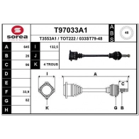 Приводной вал EAI Toyota RAV4 (XA20) 2 Кроссовер 2.0 D 4WD (CLA20. CLA21) 116 л.с. 2001 – 2005 ESMNH L T97033A1