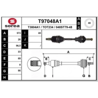 Приводной вал EAI Toyota RAV4 OWBX 1 T97048A1