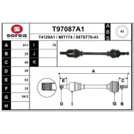 Приводной вал EAI Mitsubishi Galant T97087A1 H Z5PW