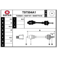 Приводной вал EAI Kia Carnival BVAOUB R T97504A1