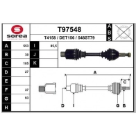 Приводной вал EAI A29N XCZ Chevrolet Captiva T97548